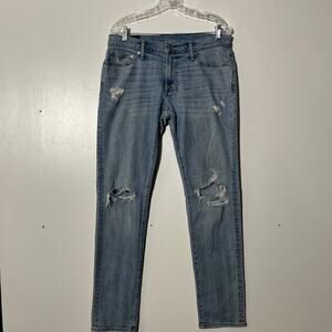 Abercrombie & Fitch Langdon Slim Stretch Ripped distressed Denim Jeans Men 31x32